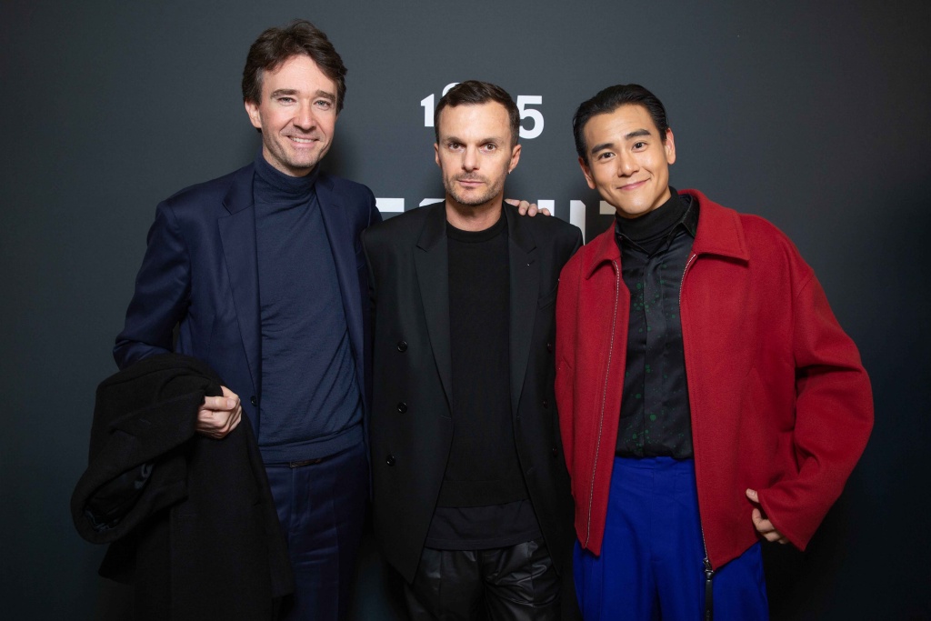 Antoine Arnault. Kris Van Assche. Eddie Peng.