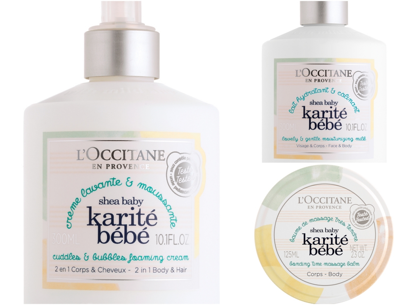 L'occitane乳油木寶寶身體乳&沐浴乳&按摩霜