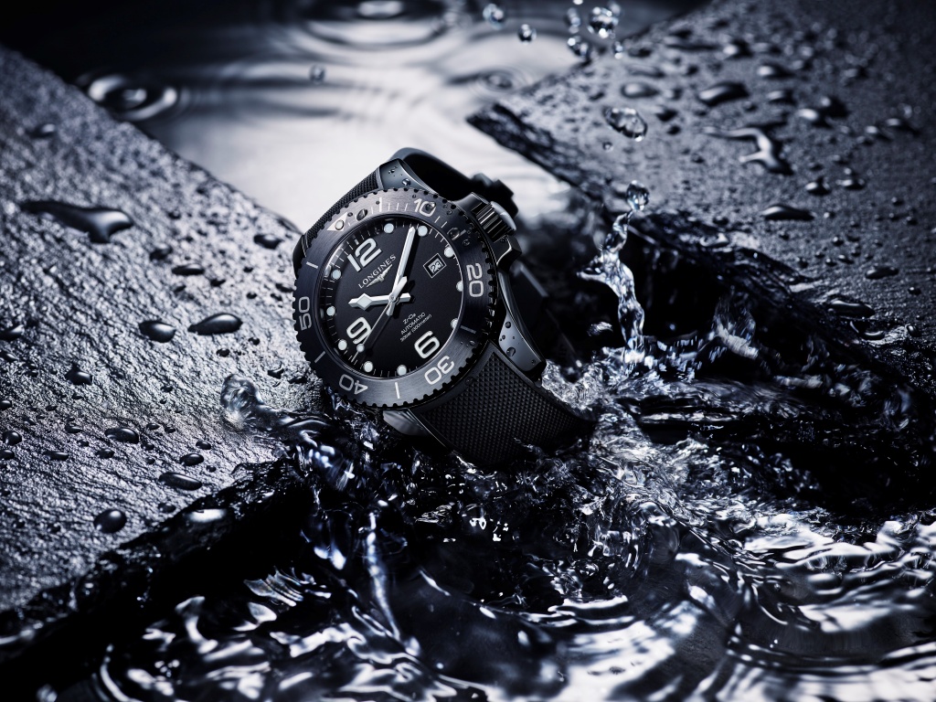 Longines浪琴表hydroconquest深海征服者系列消光黑全陶瓷腕錶